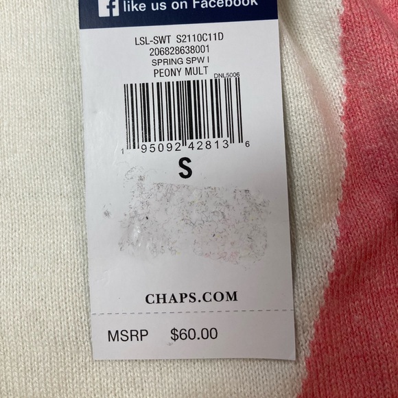 Chaps Multi Colored Sweater-NWT - Picture 4 of 8